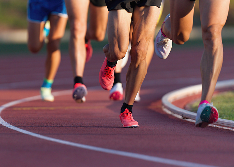 Athletics people running on the track field