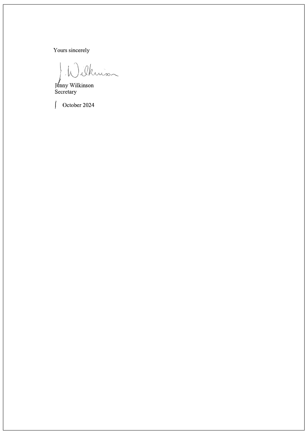 Page two of the response from the Department of Finance. A summary of the response can be found in the summary and recommendations chapter.