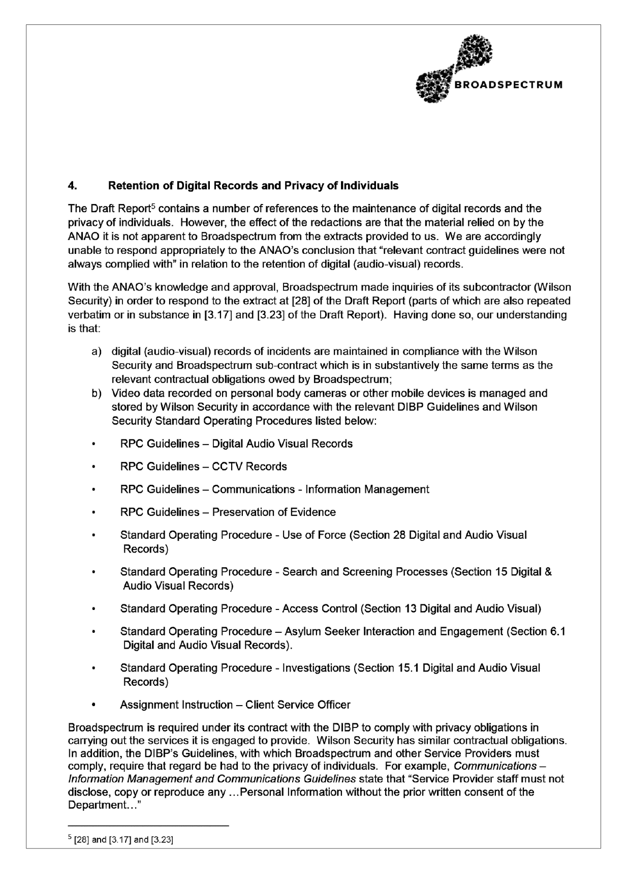 Broadspectrum response