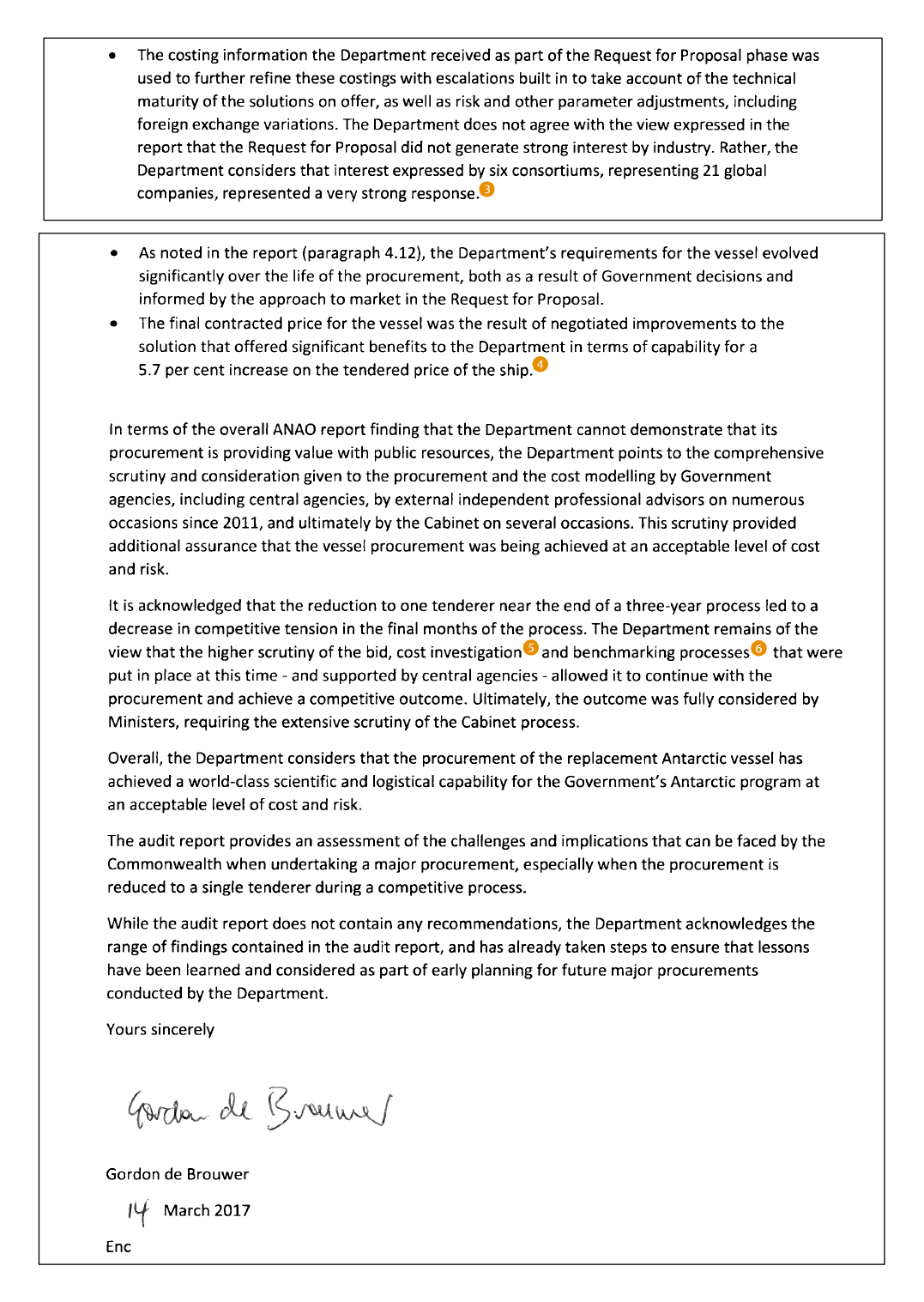 Department of the Environment and Energy response page 2