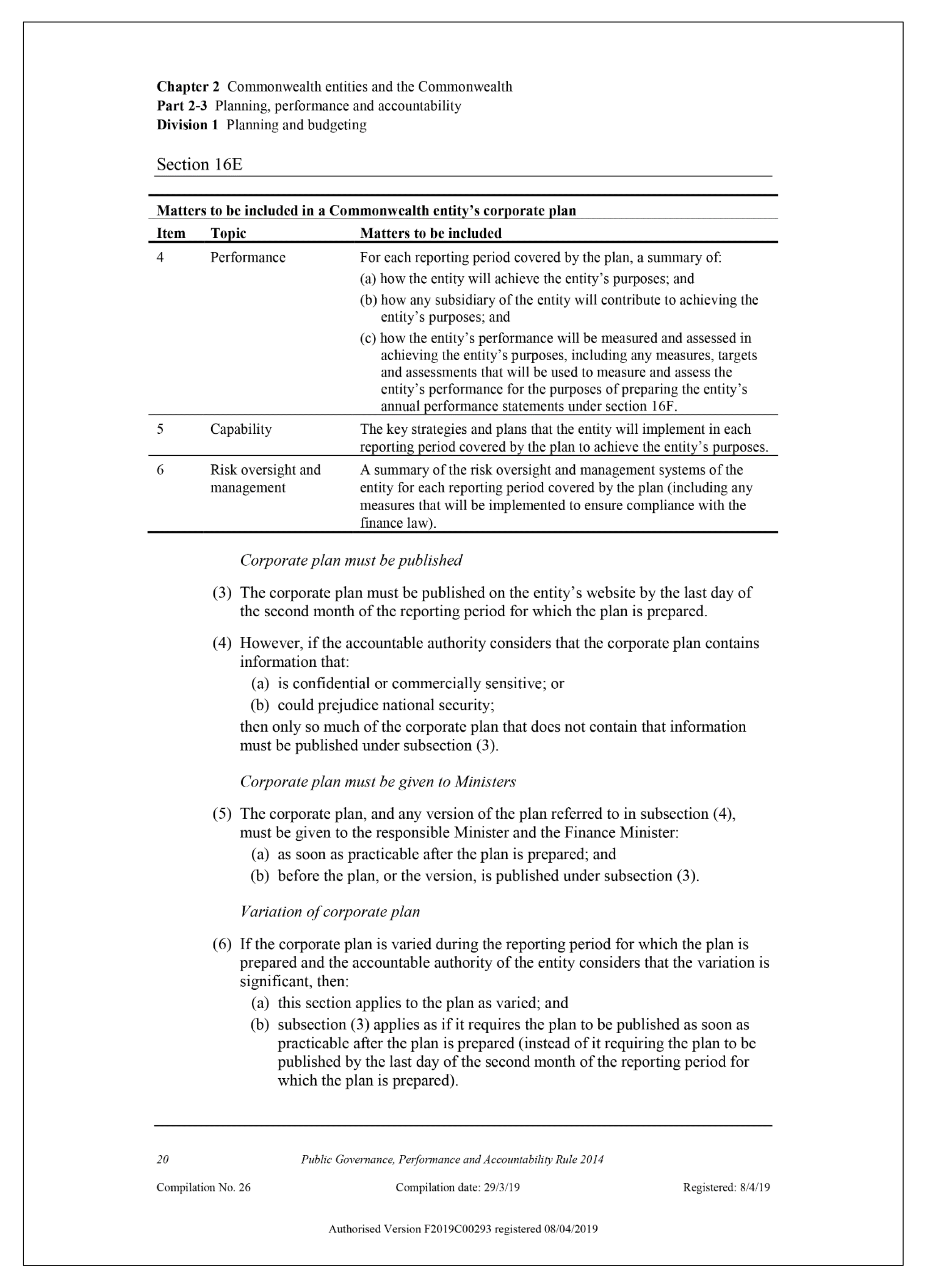 Extract of PGPA Rule 2014 page 2