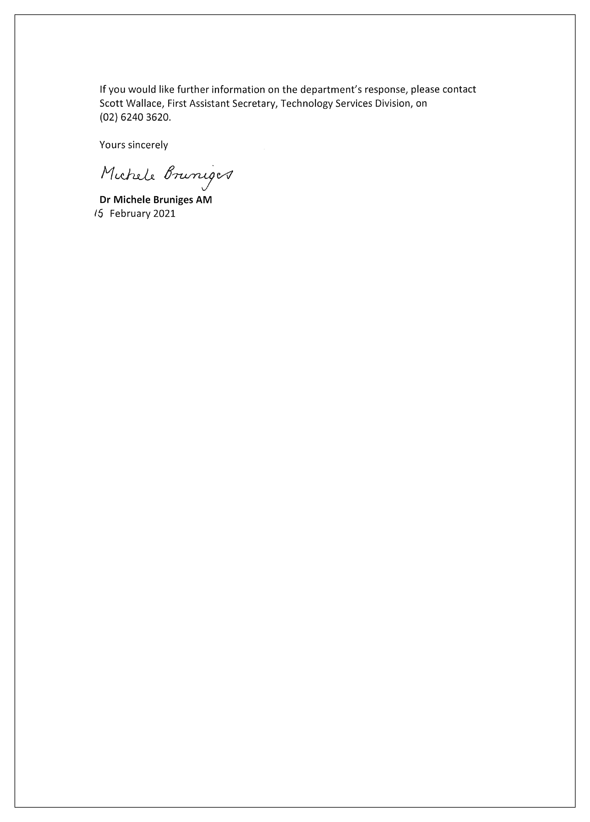 Page 2 of 2 of the entity response from the Department of Education, Skills and Employment. You can find a summary of the response in the summary and recommendations chapter of this report.