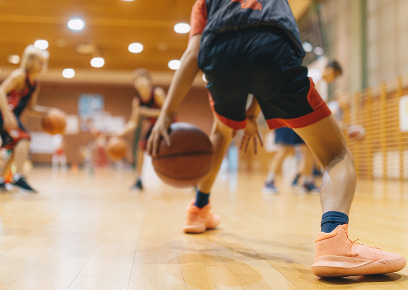 Young Basketball Player on Practice Session